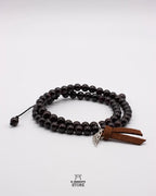Pulsera Granate Natural con dije de ala