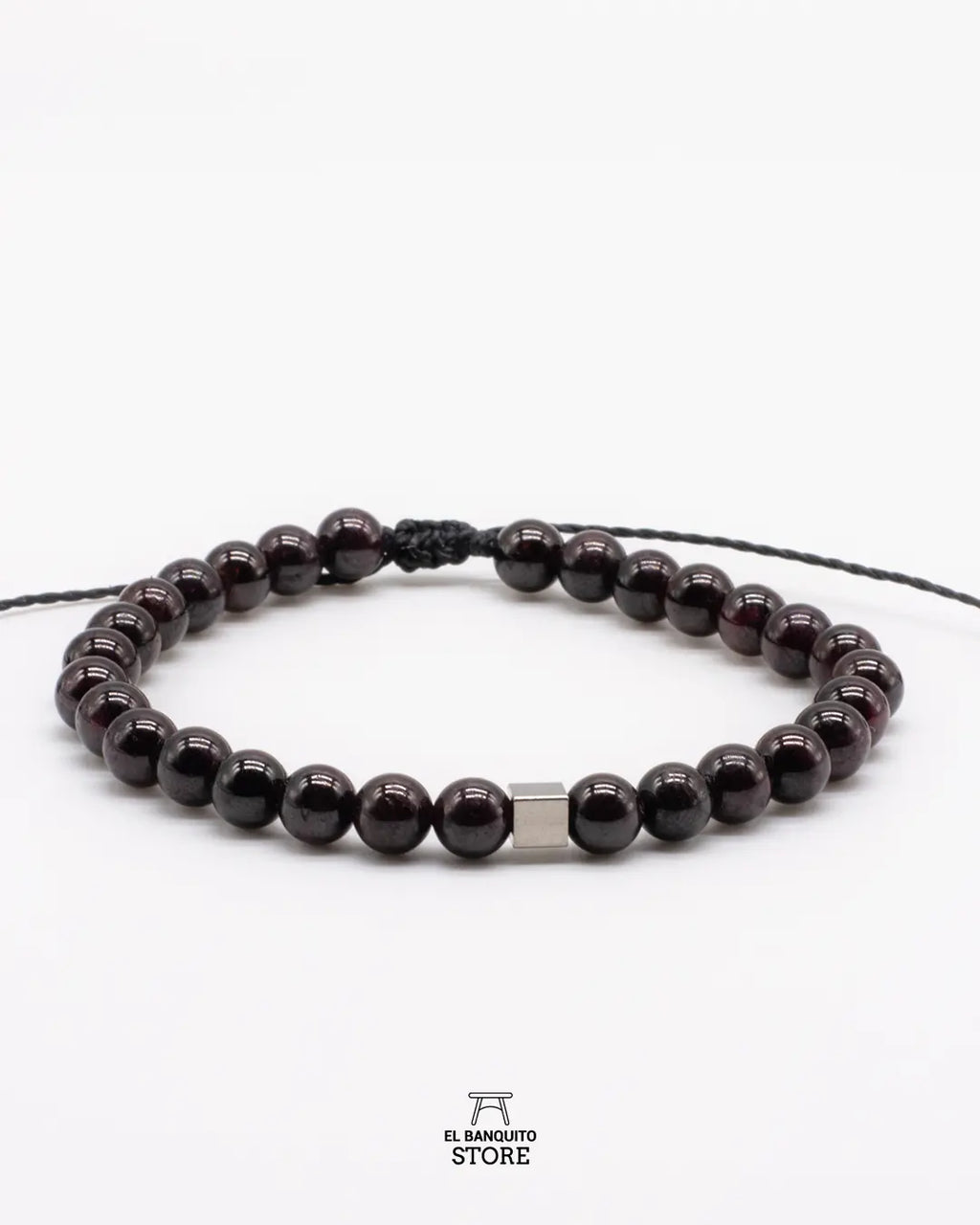 Pulsera de Granate Natural para Hombre | Hecha a Mano en Chile