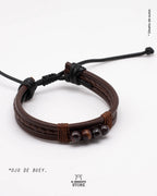 Pulsera de Cuero Café Bjorn