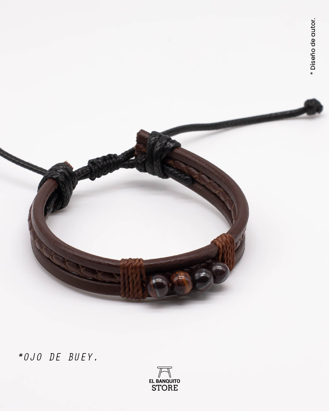 Pulsera de Cuero Café Bjorn