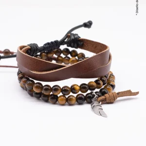 Pulsera Ojo de Tigre Hombre