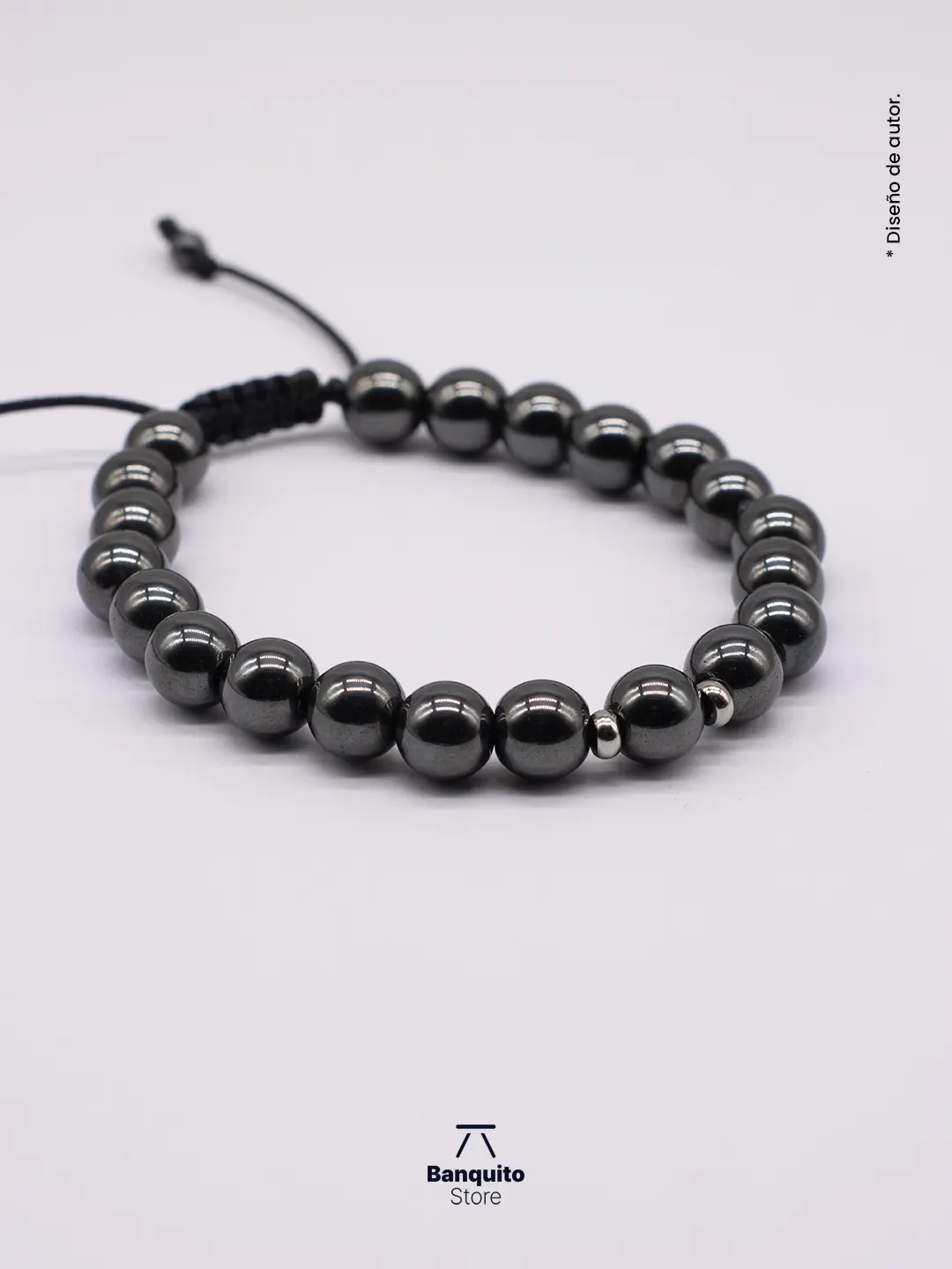 Pulsera de Hematita Natural 8mm - Imagen 2