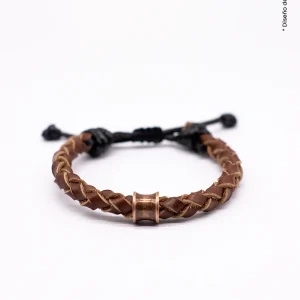Pulsera de Cuero Natural Trenzado | Para Hombress