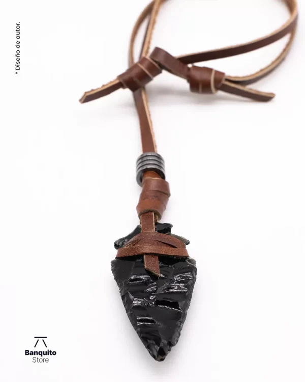 Collar Obsidiana Azteca - Imagen 2