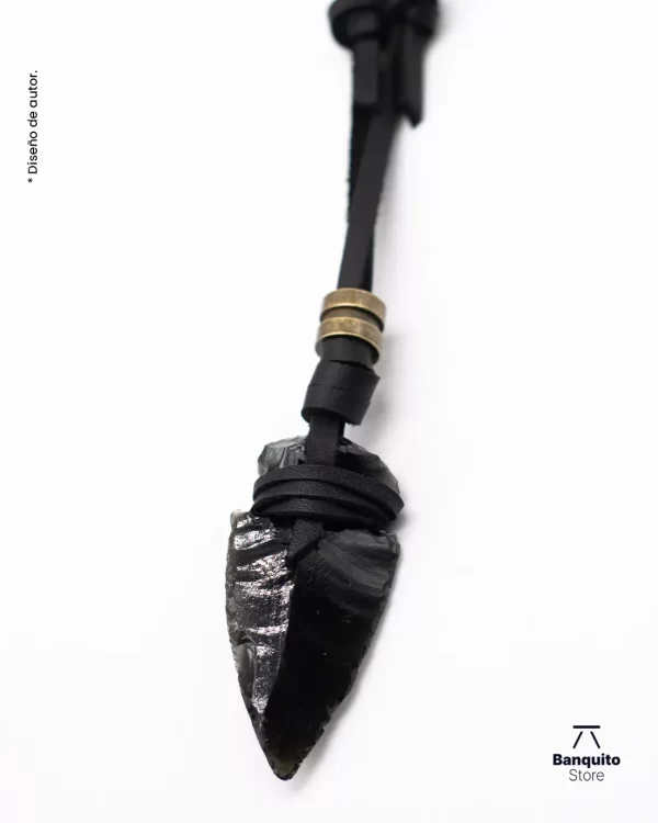 Collar de Obsidiana Negra Punta de Flecha – Protección y Fuerza