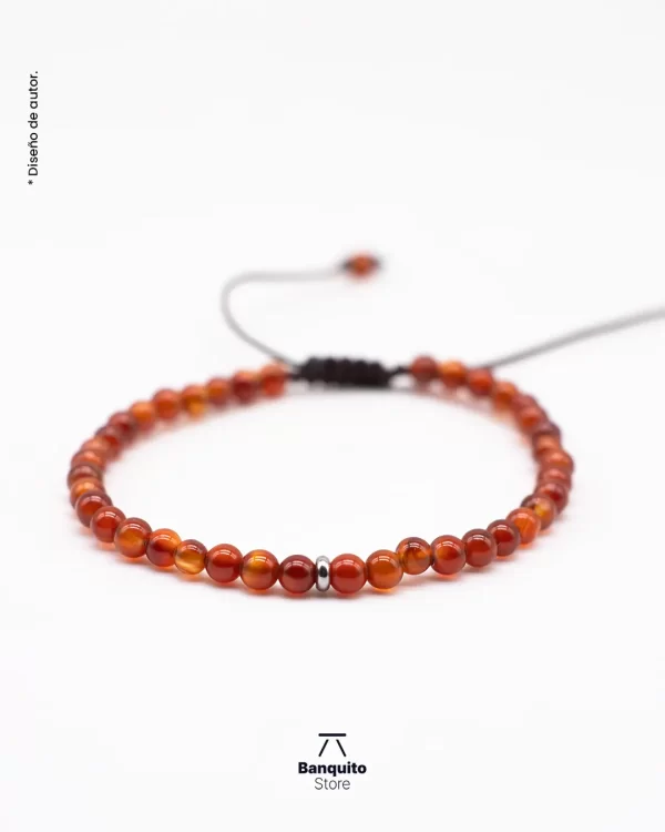 Pulsera de Ágata Cornalina – Energía, Estilo y Conexión Natural