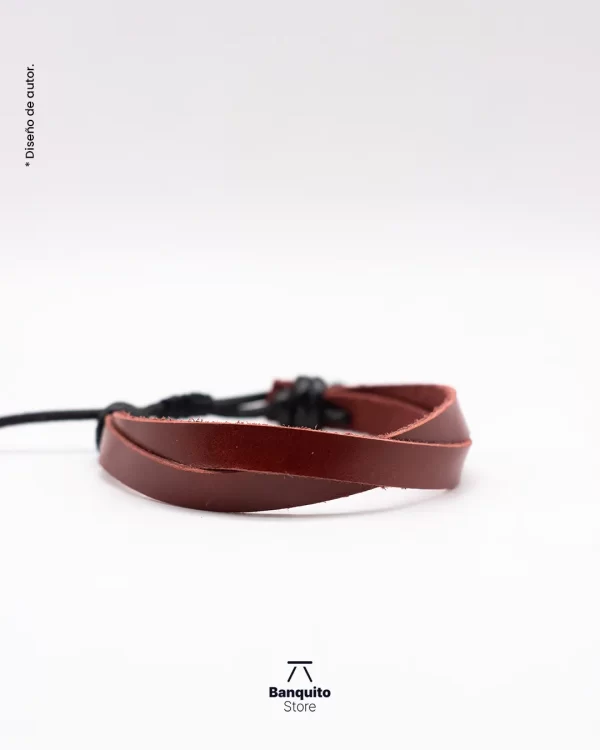 Pulsera de Cuero Rojo para Hombre – Estilo Moderno y Masculino - Imagen 3