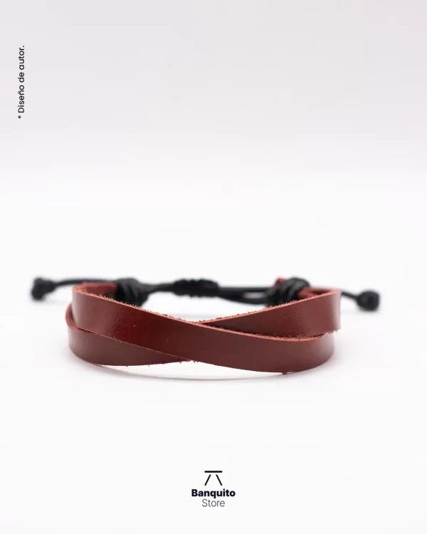 Pulsera de Cuero Rojo para Hombre – Estilo Moderno y Masculino