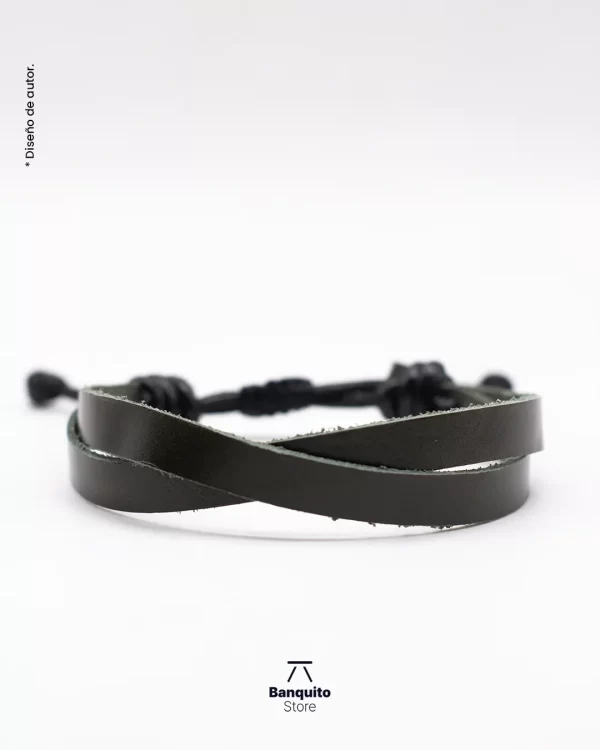 Pulsera de Cuero Verde para Hombre