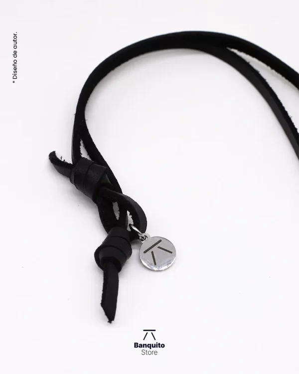 Collar de Cuero con Barrita de Plata 950 + Pulsera de Regalo - Imagen 6
