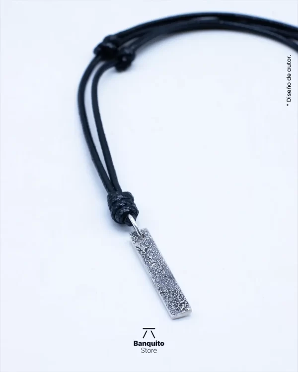 Collar de Plata 950 para Hombre con Textura Rústica - Imagen 2
