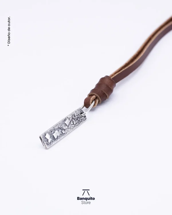 Collar de Plata 950 para Hombre con Textura Rústica - Imagen 2