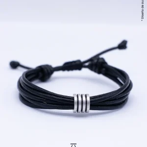 Pulsera de Cuero Negro