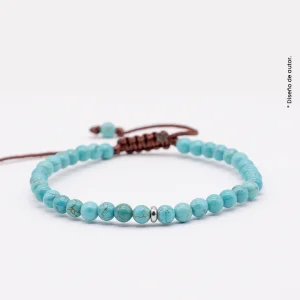 Pulsera Turquesa 4mm Hombre – Piedra Natural Protectora