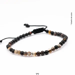 Pulsera Ágata Botswana Hombre Chile - Piedra Natural Única