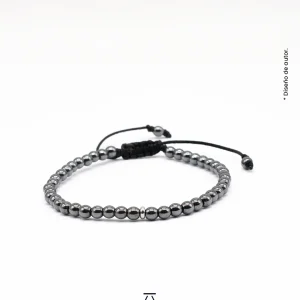 Pulsera Hematita 4mm Hombre Chile - Piedra Natural Ajustable