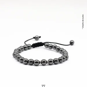 Pulsera Hematita Hombre Chile - Piedra Natural Hecha a Mano